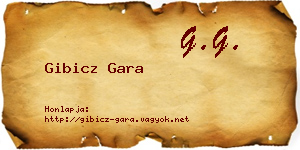 Gibicz Gara névjegykártya